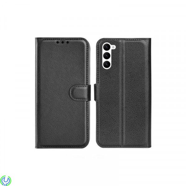 Samsung S23 Plus 5G Plånboksfodral med Stativ - Svart, Stöttåligt mobilskal till Samsung Galaxy S23 Plus 5G., Galaxy S23 Plus, ,