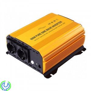 Pure sine wave inverter 600W, 12V Converter, likström till växelström., Äkta Sinusvåg, , Elgruvan