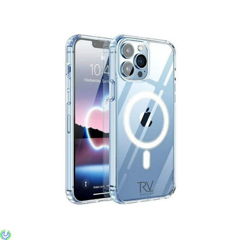 iPhone 15 Pro Max Skal - MagSafe Stöttåligt Transparent, Transparent skal med MagSafe, iPhone 15 modeller, , Elgruvan