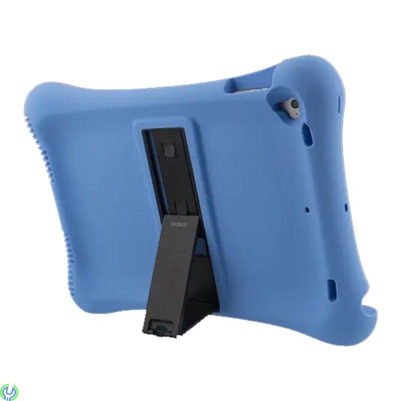 Silikonskal med Stativ för iPad Air/Air 2/Pro 9.7" - Blå, Slitstarkt skal i silikon som tål det mesta, iPad Pro 9.7", , Deltaco