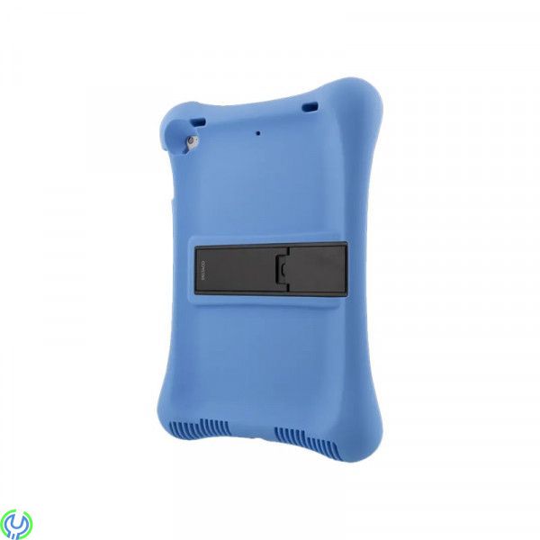 Silikonskal med Stativ för 10.2-10.5" iPad Surfplattor - Blå, Slitstarkt skal i silikon som tål det mesta, iPad 10,5", , Deltaco