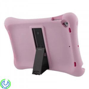 Silikonskal med Stativ för 10.2-10.5" iPad Surfplattor - Rosa, Slitstarkt skal i silikon som tål det mesta, iPad 10,5", , Deltac