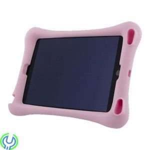Silikonskal med Stativ för 10.2-10.5" iPad Surfplattor - Rosa, Slitstarkt skal i silikon som tål det mesta, iPad 10,5", , Deltac