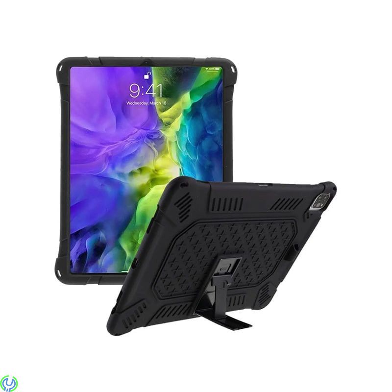 Silikonskal med Stativ för IPad Pro 12.9, 2018-2022 - Svart, IPad Pro 12.9 2022, 2018, 2020, 2021 silikonfodral - Svart, iPad Pr
