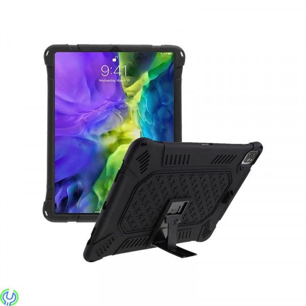 Silikonskal med Stativ för IPad Pro 12.9, 2018-2022 - Svart, IPad Pro 12.9 2022, 2018, 2020, 2021 silikonfodral - Svart, iPad Pr