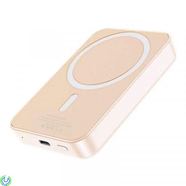 Powerbank Magnetisk Trådlös Laddning 10000 mAh - Rosa, Powerbank Magnetisk med Trådlös Laddning, Powerbank, , G-SP