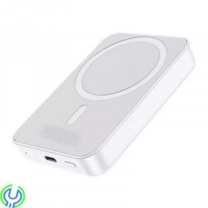 Powerbank Magnetisk Trådlös Laddning 10000 mAh - Vit, Powerbank Magnetisk med Trådlös Laddning , Powerbank, , G-SP