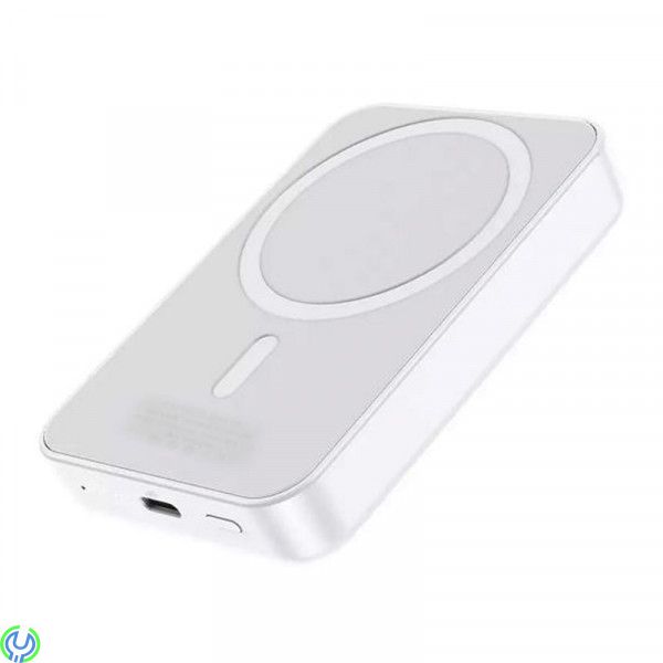 Powerbank Magnetisk Trådlös Laddning 10000 mAh - Vit, Powerbank Magnetisk med Trådlös Laddning , Powerbank, , G-SP