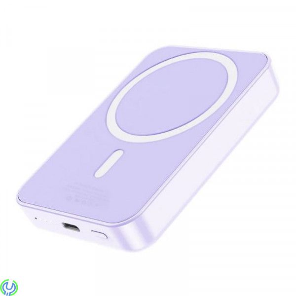 Powerbank Magnetisk Trådlös Laddning 10000 mAh - Lila, Magnetisk Trådlös Laddning, Powerbank, , G-SP