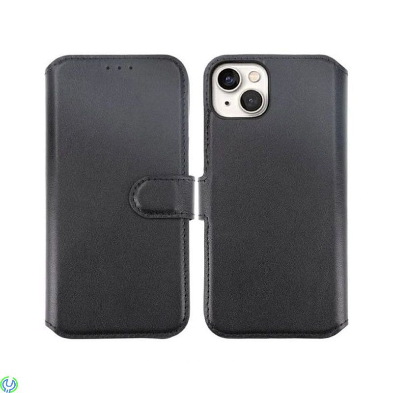 iPhone 15 Plånboksfodral i Äkta Läder - Svart, Ett plånboksfodral som håller en förstklassig standard., iPhone 15 modeller, , RV