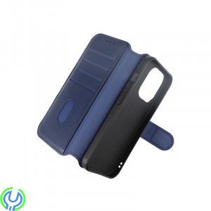 iPhone 15 Pro Max Plånboksfodral i äkta Läder - Blå, Ett plånboksfodral som håller en förstklassig standard., iPhone 15 modeller