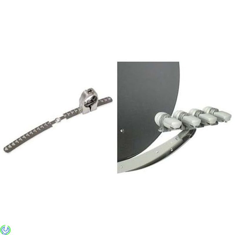 FUBA MULTIFEED-HÅLLARE JUSTERBAR 12º för fyra satelliter, Fuba LNB hållare passar till alla Fuba Paraboler., LNB Hållare, , FUBA