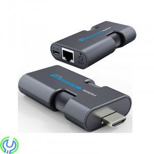 MINI Wireless HDMI Extender, En enkel och billig lösning som utnytjar en Cat6 nätverkskabel för att överföra ljud och bild., Hem