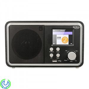 Xoro WLAN-Internetradio med Spotify, HMT300V2, WLAN internetradio med Bluetooth och Spotify, väckarklocka, väderstation, Interne