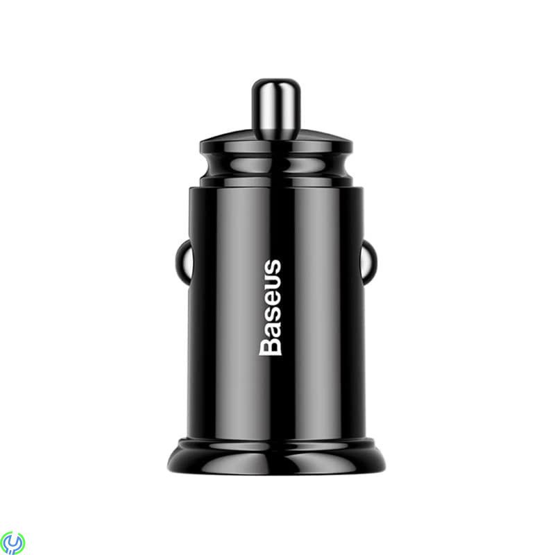 Baseus Circular Billaddare 2x USB, 30W - Svart, Smart billaddare med 2 USB-portar., Adapter, , Baseus