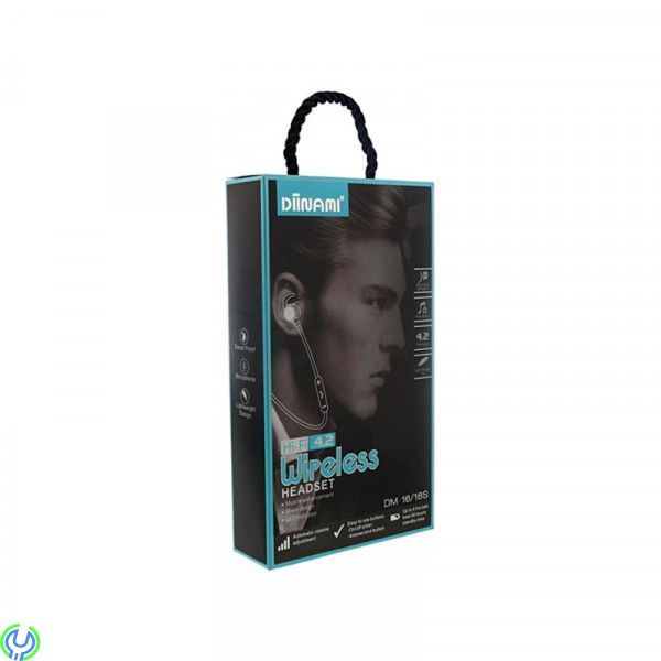 Diinami trådlöst headset DM-16/16S, Trådlöst headset - Fukt-/vattentåligt., In-Ear Hörlurar, , Elgruvan