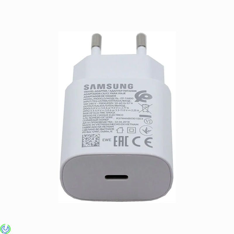 Samsung USB-C Väggladdare 25W PD 3.0 - Vit, EP-TA800 Snabbladdare PD USB-C - Android & iPhone (Bulk), Adapter, , Samsung
