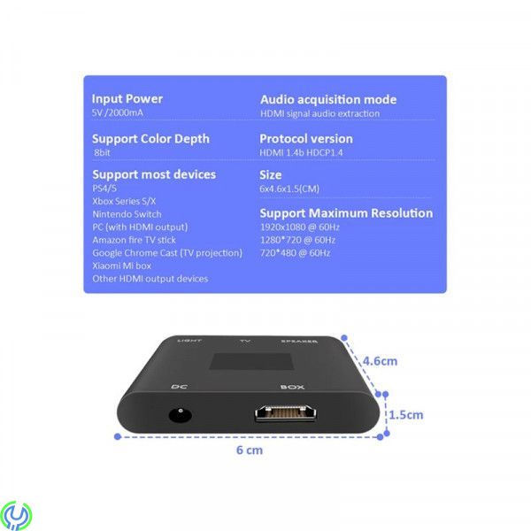 Plug & Play HDMI Sync Box, Kit med 5 m LED-list 75-85", Led Strip-ljus för HDMI-enheter Färg Sync - APP kontroll , Ljud & bild, 