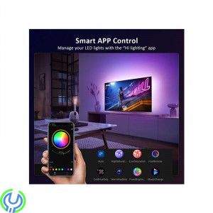 Plug & Play HDMI Sync Box, Kit med 5 m LED-list 75-85", Led Strip-ljus för HDMI-enheter Färg Sync - APP kontroll , Ljud & bild, 