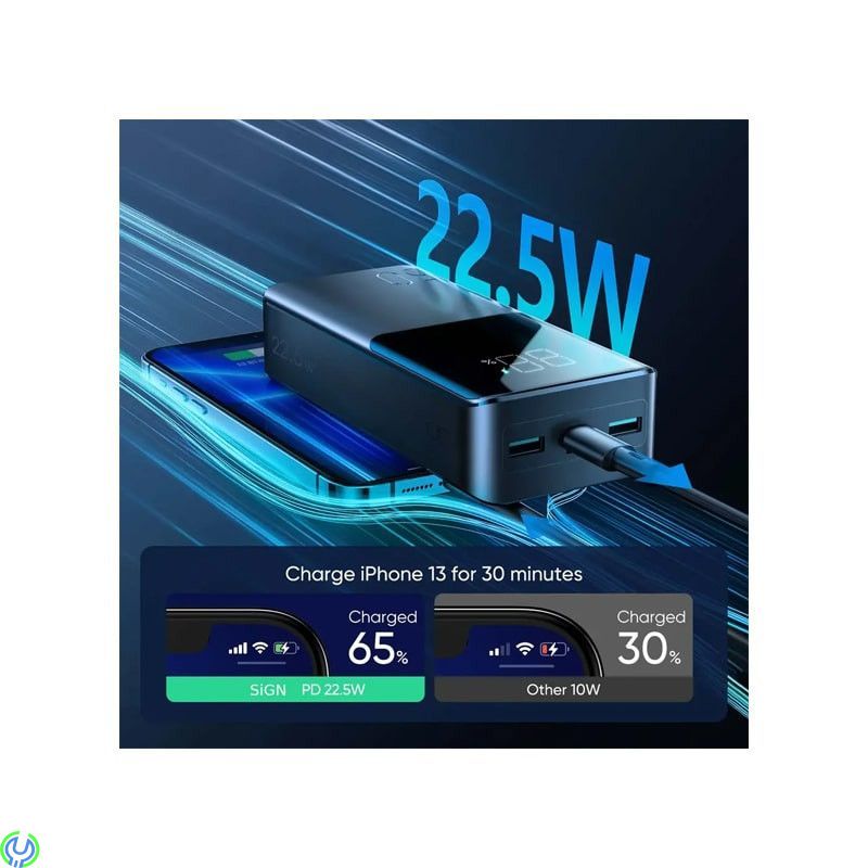 SiGN Super Charge LED Powerbank 30.000mAh, 22.5W - Svart, Super Charge LED Powerbank, Powerbank, , SIGN