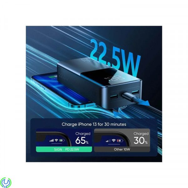 SiGN Super Charge LED Powerbank 30.000mAh, 22.5W - Svart, Super Charge LED Powerbank, Powerbank, , SIGN