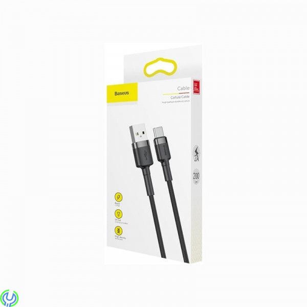 Baseus Cafule-USB-C kabel 2A 2m, svart, Obrytbar USB-C-kabel som stödjer snabbladdning


, TYPE C, , Baseus