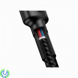 Baseus Cafule-kabel USB-C PD 2.0 QC 3.0 60W 1m, svart, Slitstark USB-C PD / USB-C PD-kabel med nylonfläta, TYPE C, , Baseus