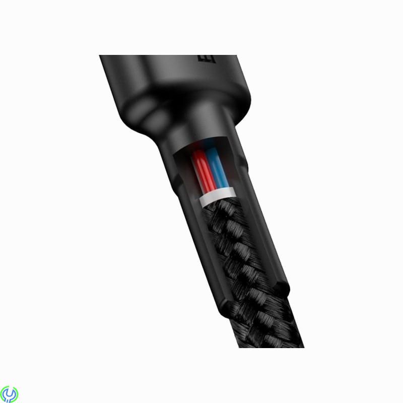 Baseus Cafule-kabel USB-C PD 2.0 QC 3.0 60W 1m, svart, Slitstark USB-C PD / USB-C PD-kabel med nylonfläta, TYPE C, , Baseus