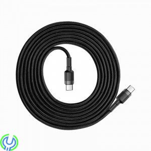 Baseus Cafule-kabel USB-C PD 2.0 QC 3.0 60W 1m, svart, Slitstark USB-C PD / USB-C PD-kabel med nylonfläta, TYPE C, , Baseus