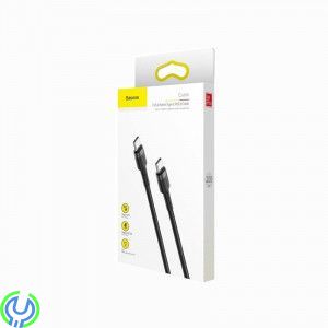 Baseus Cafule-kabel USB-C PD 2.0 QC 3.0 60W 1m, svart, Slitstark USB-C PD / USB-C PD-kabel med nylonfläta, TYPE C, , Baseus