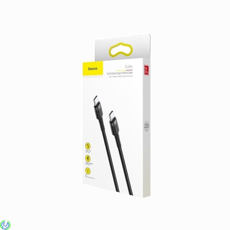 Baseus Cafule-kabel USB-C PD 2.0 QC 3.0 60W 1m, svart, Slitstark USB-C PD / USB-C PD-kabel med nylonfläta, TYPE C, , Baseus