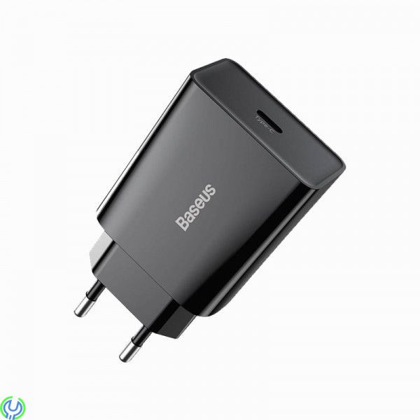Baseus Speed Mini snabbladdare, USB-C, PD, 3A, 20W (svart), Mini snabbladdare, USB-C, PD, 3A, 20W, Adapter, , Baseus