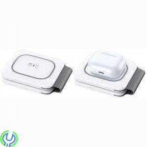 MagSafe trådlösa 3-i-1 Vikbar trådlös laddare- Vit, Magnetisk trådlös Laddare Remax Multi Function Uswon hopfällbar, Trådlösa, ,