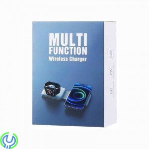 MagSafe trådlösa 3-i-1 Vikbar trådlös laddare- Vit, Magnetisk trådlös Laddare Remax Multi Function Uswon hopfällbar, Trådlösa, ,