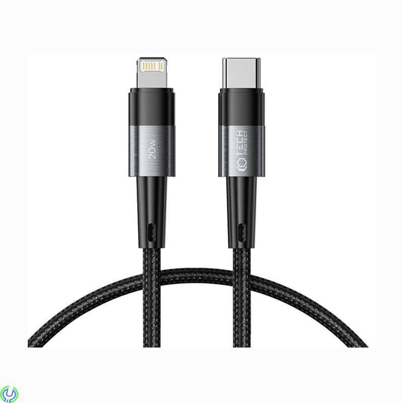 Kabel 20W 3A 0,25m USB-C - Lightning Tech-Protect UltraBoost grå, 20W 3A 0,25m USB-C - Lightning Kabel, TYPE C, , Tech