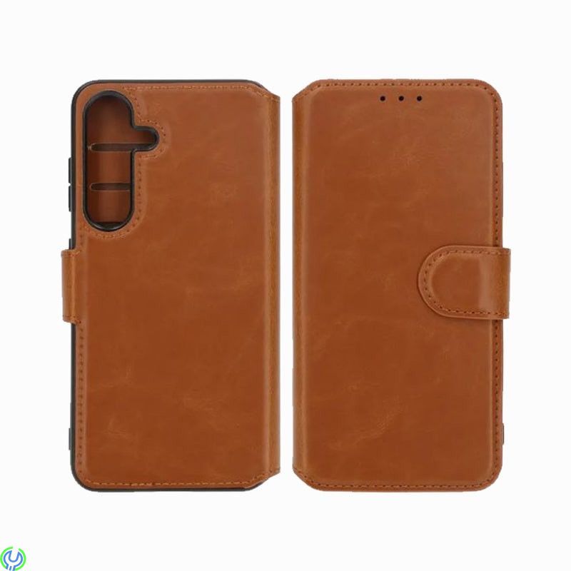 Samsung Galaxy S24 Plånboksfodral Rvelon - Brun, Plånboksfodral till din Samsung Galaxy S24, Galaxy S24, , RVELON