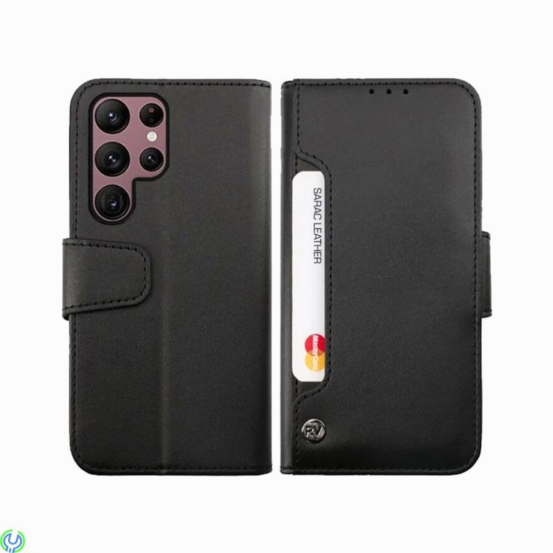 Samsung Galaxy S23 Ultra Plånboksfodral Extra Kortfack Rvelon - Svart, Galaxy S23 Ultra Plånboksfodral, Galaxy S23 Ultra, , RVEL