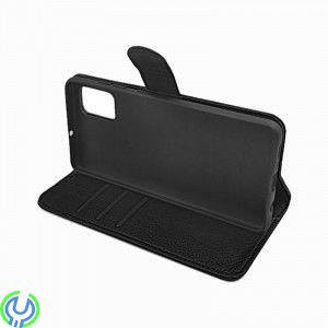 Samsung Galaxy A51 Plånboksfodral med Stativ - Svart,  Vinkla plånboken som ett stativ ✓ 3 kortfack ✓ Magnetiskt lås, Galaxy A51