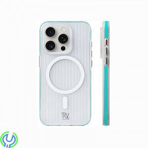 iPhone 15 Pro Max Mobilskal Korrugerad med Magsafe Rvelon - Blå, iPhone 15 Pro Max Mobilskal Korrugerad Anti-Halk, iPhone 15 Pro