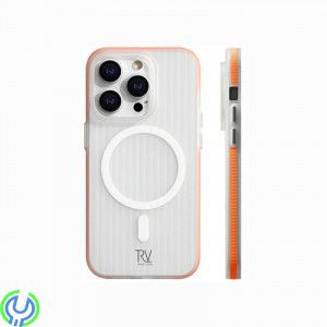 iPhone 15 Pro Max Mobilskal Korrugerad med Magsafe Orange, iPhone 15 Pro Max Mobilskal Korrugerad Anti-Halk, iPhone 15 Pro Max, 