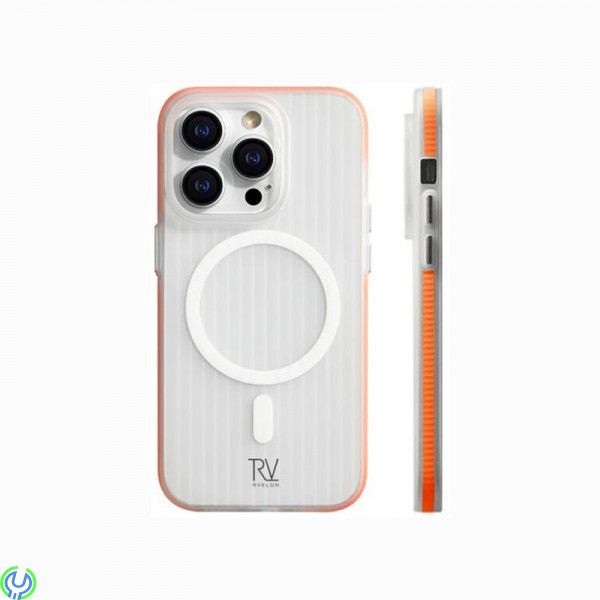 iPhone 15 Pro Max Mobilskal Korrugerad med Magsafe Orange, iPhone 15 Pro Max Mobilskal Korrugerad Anti-Halk, iPhone 15 Pro Max, 