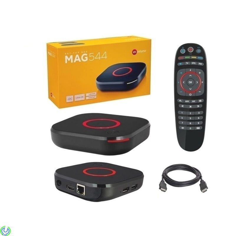 MAG 544 IPTV Set Top Box - 4K HDR- Linux, Kraftfull IPTV-box som erbjuder en fantastisk 4K HDR-upplevelse., IPTV / Mediaspelare,