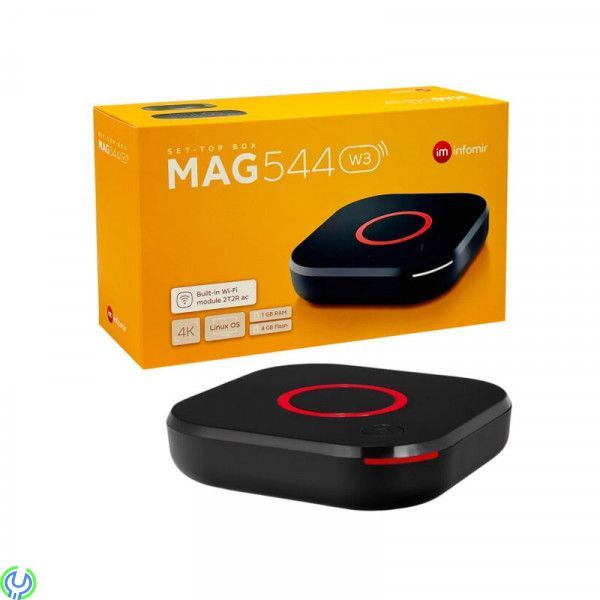 MAG 544w3 IPTV Set Top Box - 4K HDR- Linux WiFi, kraftfull IPTV-box som erbjuder en fantastisk 4K HDR-upplevelse.


, IPTV-Me