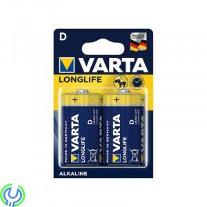 VARTA Longlife Alkaline D-batteri LR20, 2-pack, Longlife Alkaline D-batteri LR20, 2-pack, Alkaliska Batterier, , Varta