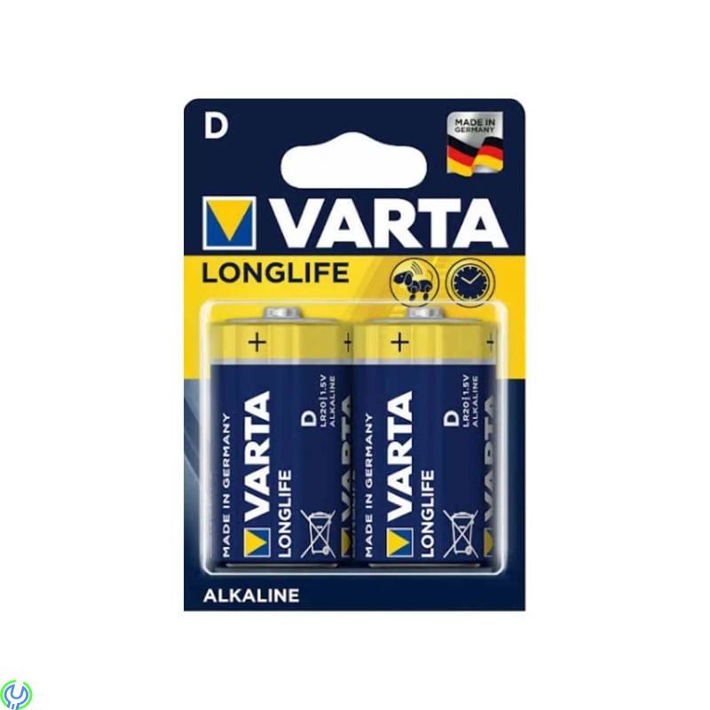 VARTA Longlife Alkaline D-batteri LR20, 2-pack, Longlife Alkaline D-batteri LR20, 2-pack, Alkaliska Batterier, , Varta