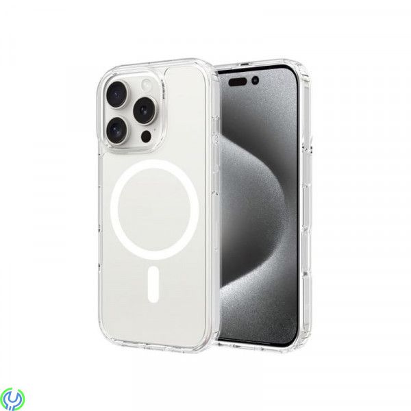 iPhone 16 Pro Max Mobilskal MagSafe Rvelon - Transparent, Transparent skal med MagSafe, iPhone 16 modeller, , RVELON