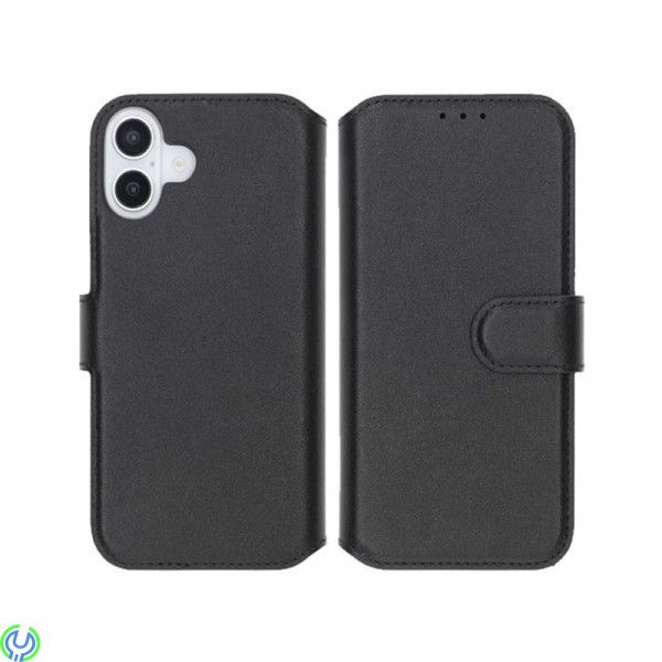 iPhone 16 Plånboksfodral Äkta Läder Rvelon - Svart, Plånboksfodral Äkta Läder iPhone 16, iPhone 16, , RVELON
