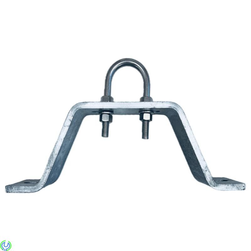 GALVANISERAT kraftig Väggfäste/stolpe 50 mm, Kraftigt varmgalvat fäste, avsett för maströr upp till 50 mm, Nockfäste / Gavelfäst