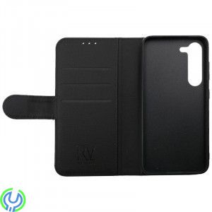 Samsung Galaxy S23 Plånboksfodral Magnet Rvelon - Svart, Plånboksfodral med 4 kortfack, Galaxy S23, , RVELON