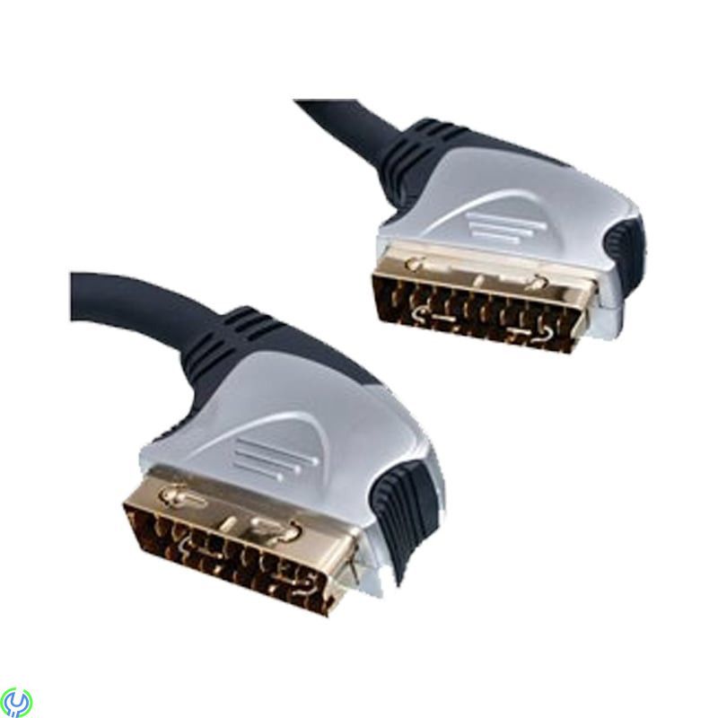 HQ Anslutningskabel Scart 24k guldpläterad, 10m, 10 meters 21 stifts scartkabel med 24k guldpläterade kontakter., Scart, , HQ